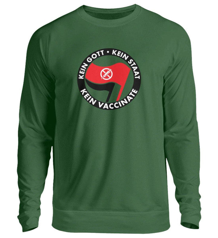 ADBUSTING & GUERILLA SWEATER MÄDELS • KEIN GOTT KEIN STAAT KEIN VACCINATE-HARLEKINSHOP
