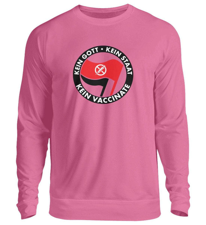 ADBUSTING & GUERILLA SWEATER MÄDELS • KEIN GOTT KEIN STAAT KEIN VACCINATE-HARLEKINSHOP