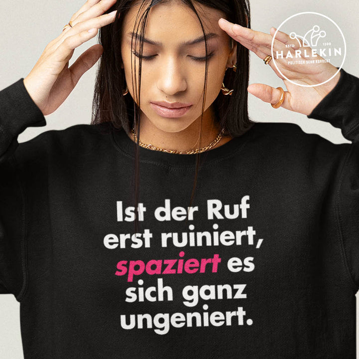 DIE MÖHRE: GRÜNZEUG ORGANIC SWEATER MÄDELS • IST DER RUF ERST RUINIERT, SPAZIERT ES SICH GANZ UNGENIERT - DUNKEL