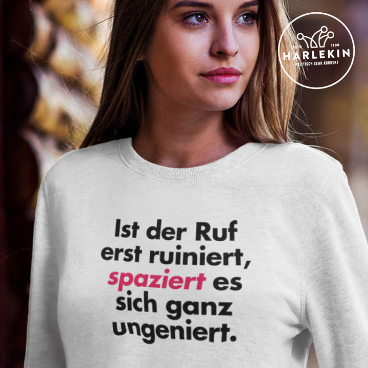 DIE MÖHRE: GRÜNZEUG ORGANIC SWEATER MÄDELS • IST DER RUF ERST RUINIERT, SPAZIERT ES SICH GANZ UNGENIERT - HELL