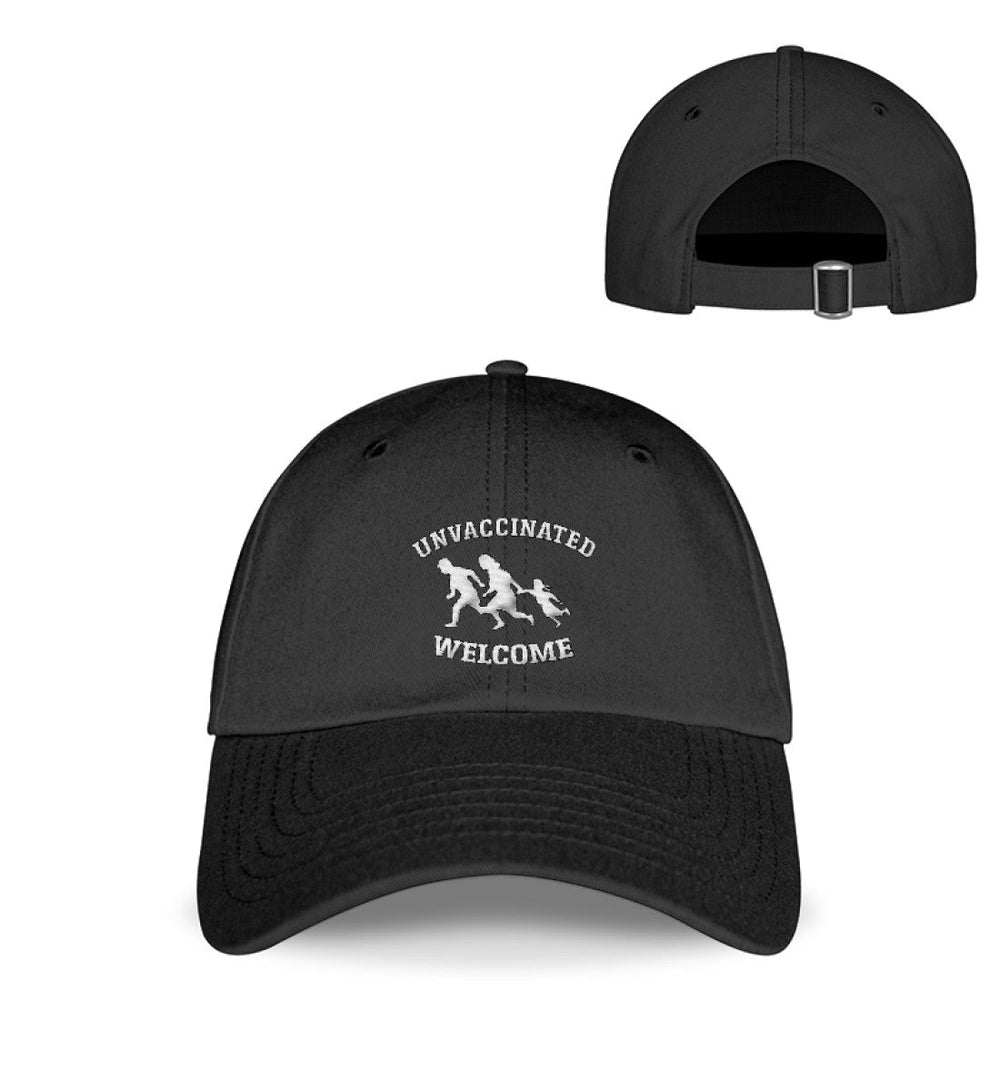BASEBALL CAP • UNVACCINATED WELCOME // EDLER STICK-HARLEKINSHOP