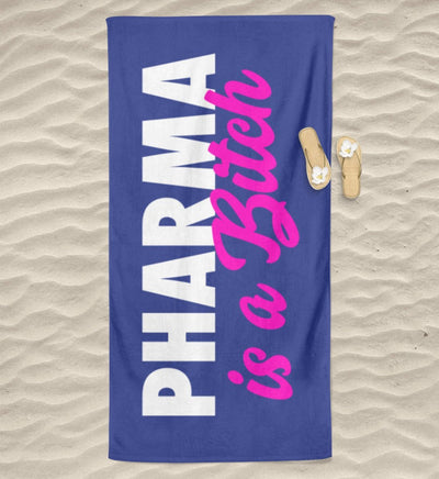 BEACH TOWEL / STRANDTUCH • PHARMA IS A BITCH-HARLEKINSHOP