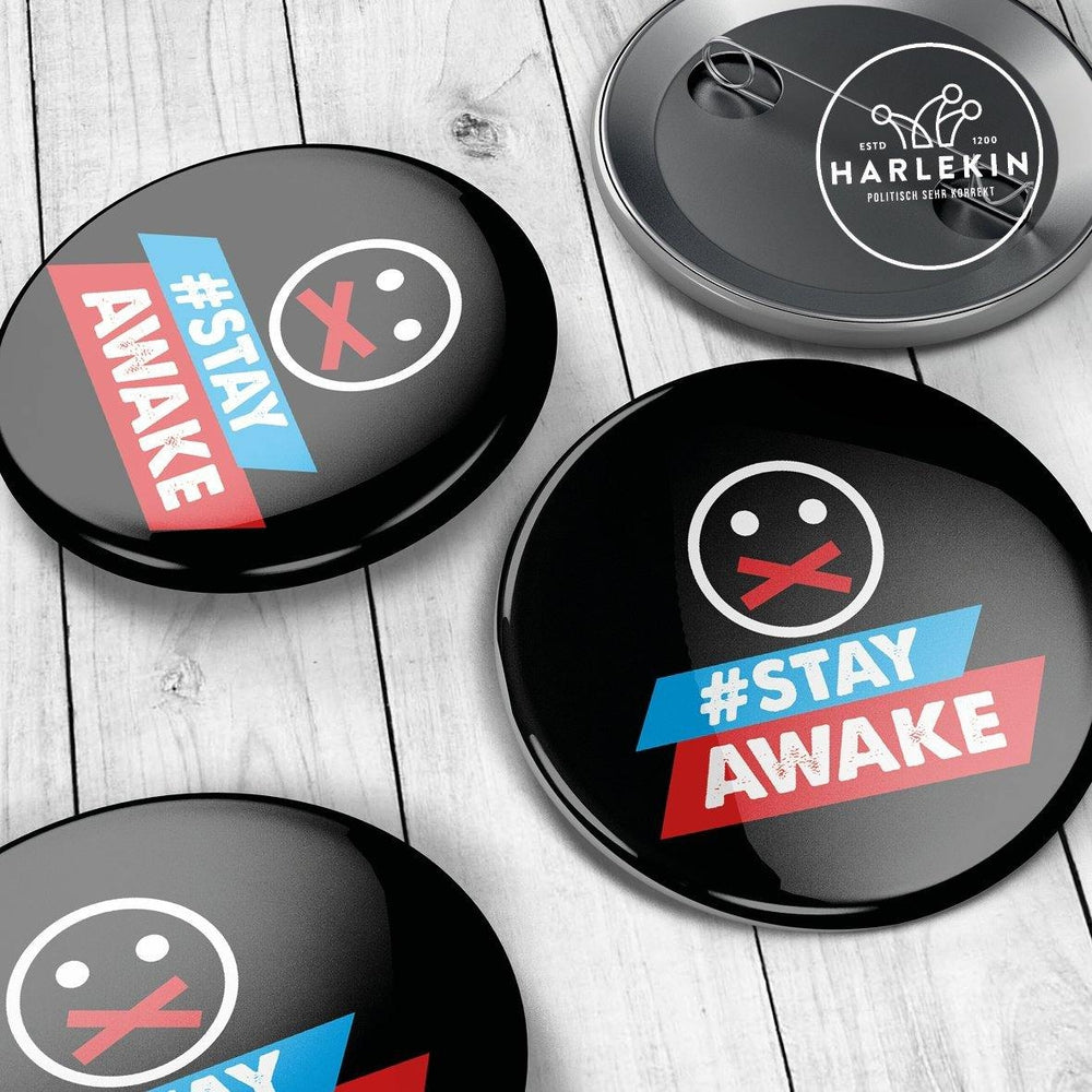 BUTTON • #STAYAWAKE (5 STK.)-HARLEKINSHOP