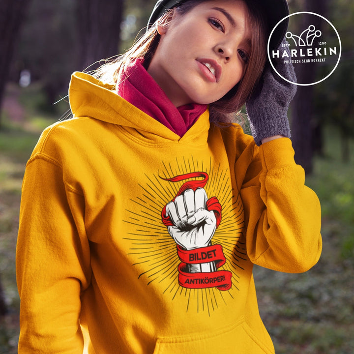 DEMOKR. WIDERSTAND HOODIE MÄDELS • BILDET ANTIKÖRPER! - hell-HARLEKINSHOP