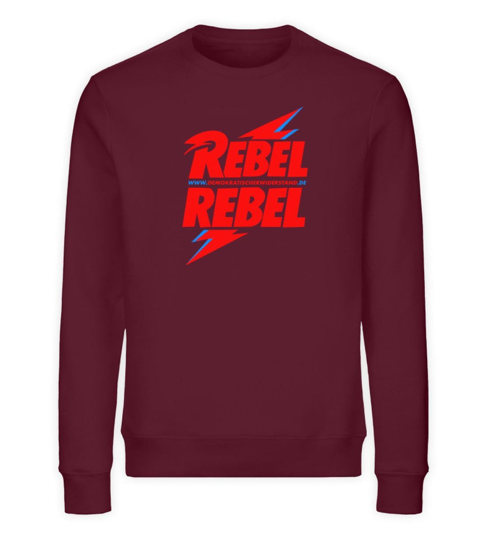 DEMOKR. WIDERSTAND ORGANIC SWEATER MÄDELS • REBEL REBEL - DUNKEL-HARLEKINSHOP