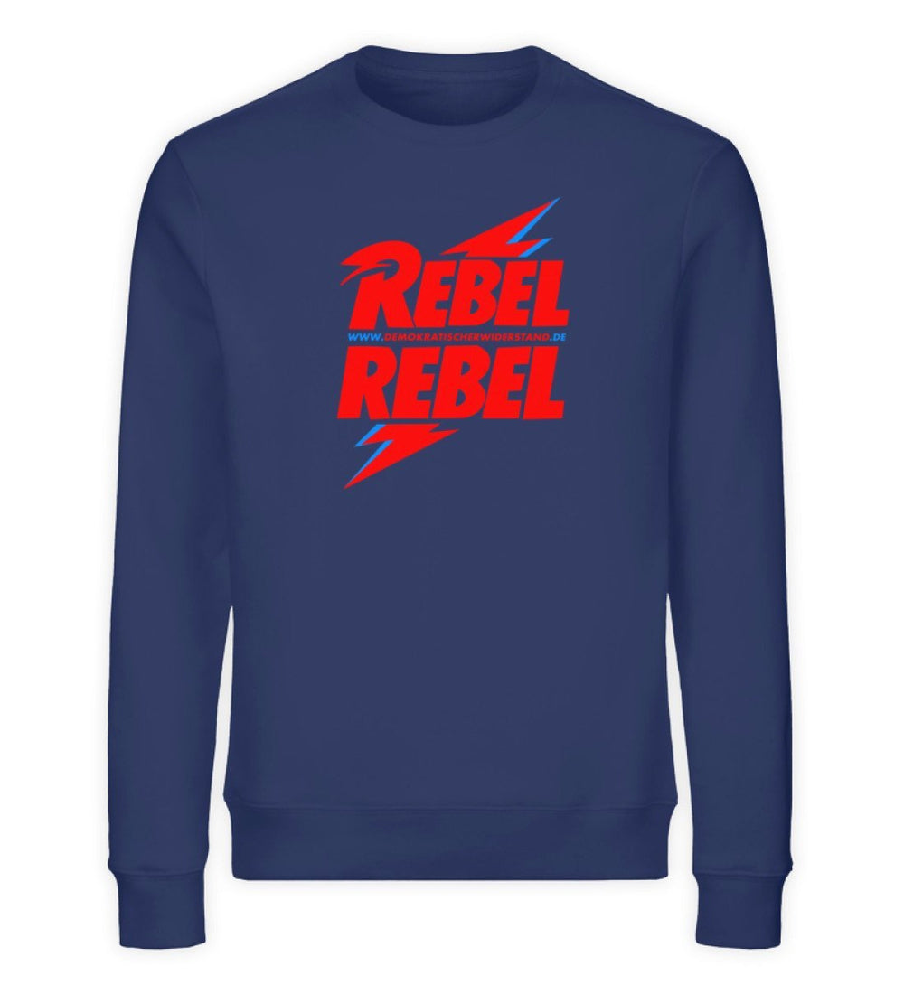 DEMOKR. WIDERSTAND ORGANIC SWEATER MÄDELS • REBEL REBEL - DUNKEL-HARLEKINSHOP