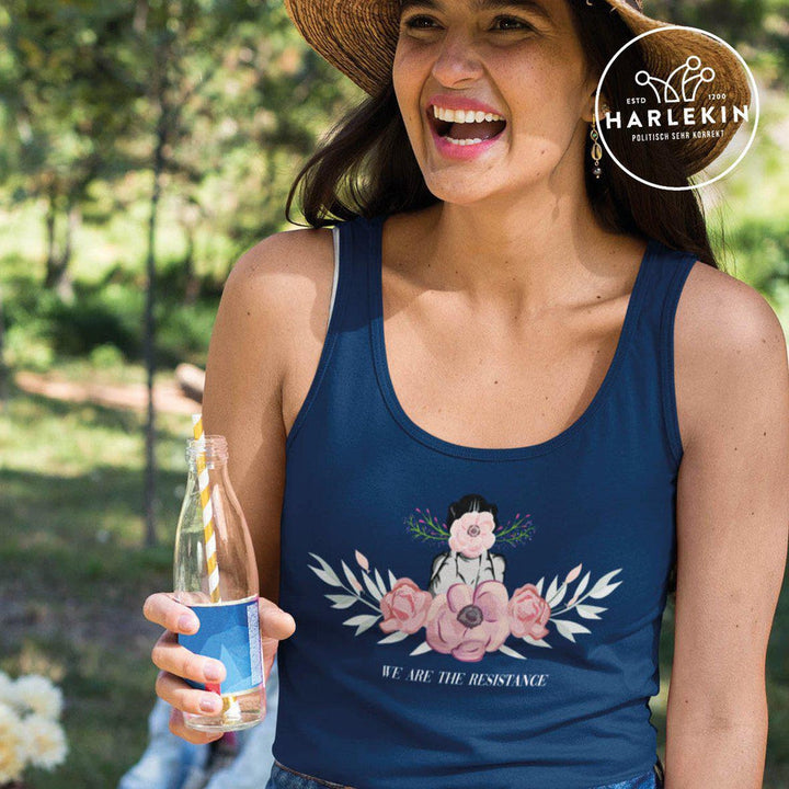 DEMOKR. WIDERSTAND ORGANIC TANK TOP MÄDELS • FLOWER RESISTANCE-HARLEKINSHOP