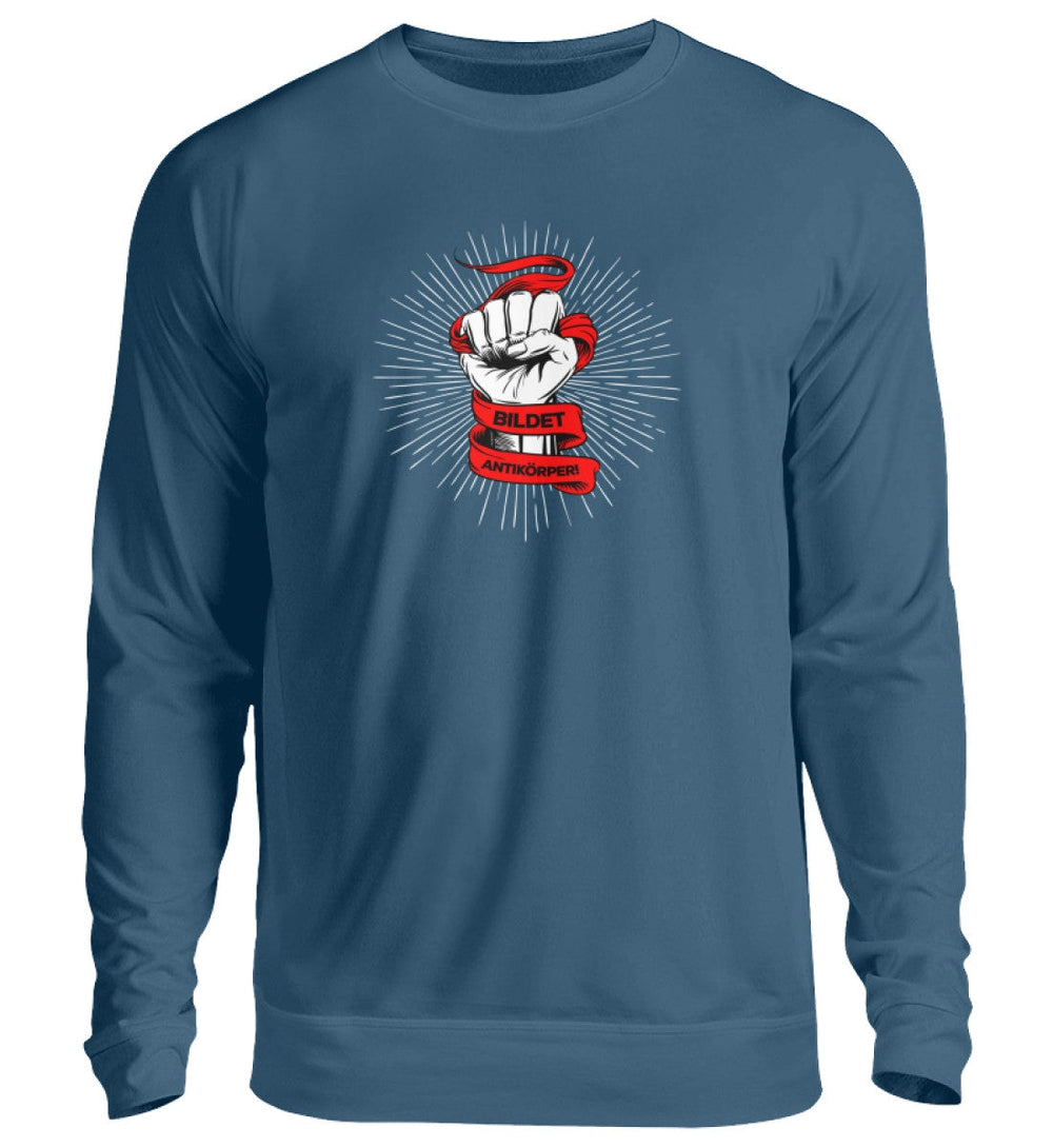 DEMOKR. WIDERSTAND SWEATER MÄDELS • BILDET ANTIKÖRPER! - DUNKEL-HARLEKINSHOP