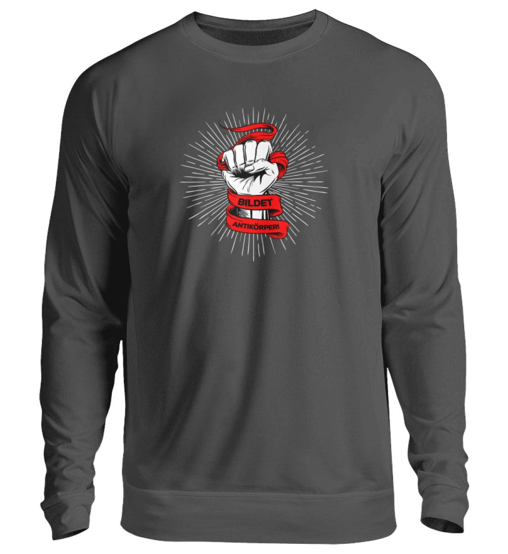 DEMOKR. WIDERSTAND SWEATER MÄDELS • BILDET ANTIKÖRPER! - DUNKEL-HARLEKINSHOP