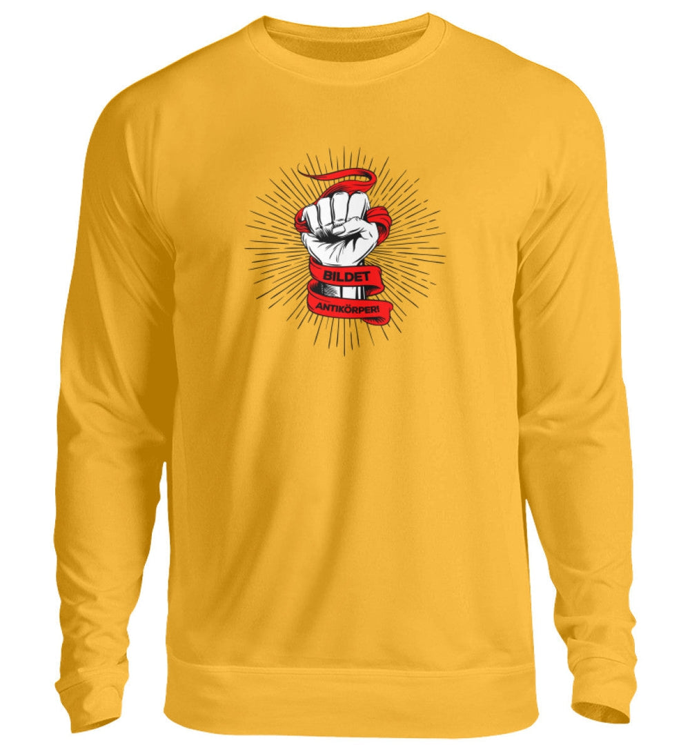 DEMOKR. WIDERSTAND SWEATER MÄDELS • BILDET ANTIKÖRPER! - HELL-HARLEKINSHOP