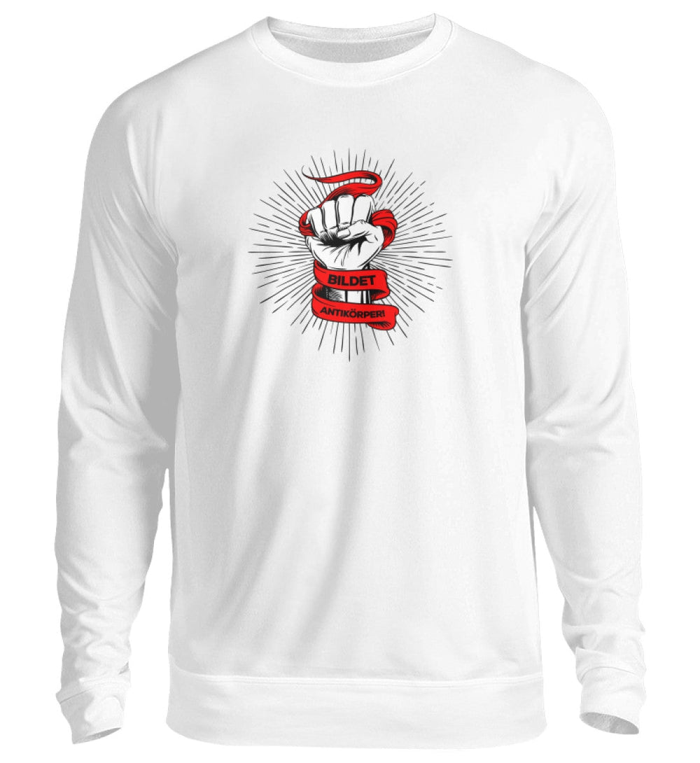 DEMOKR. WIDERSTAND SWEATER MÄDELS • BILDET ANTIKÖRPER! - HELL-HARLEKINSHOP