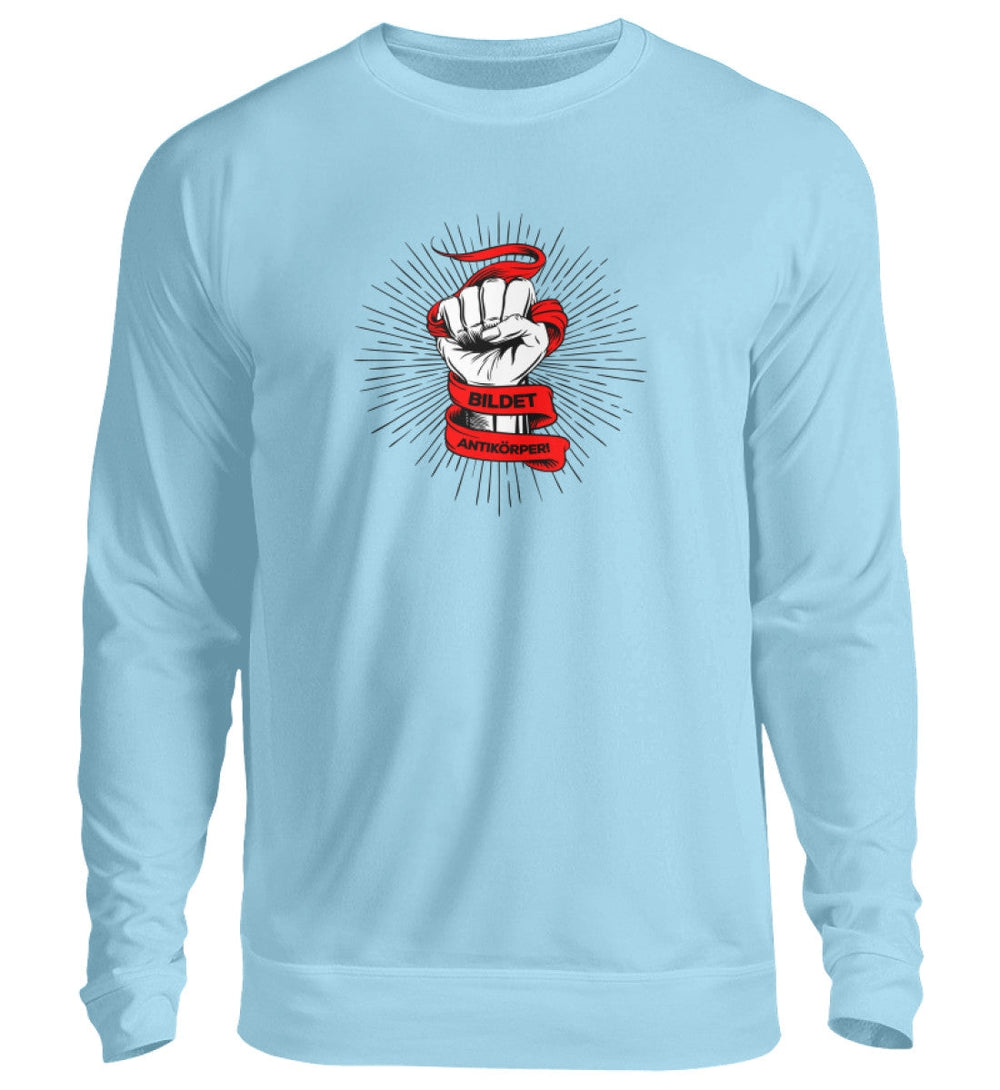 DEMOKR. WIDERSTAND SWEATER MÄDELS • BILDET ANTIKÖRPER! - HELL-HARLEKINSHOP