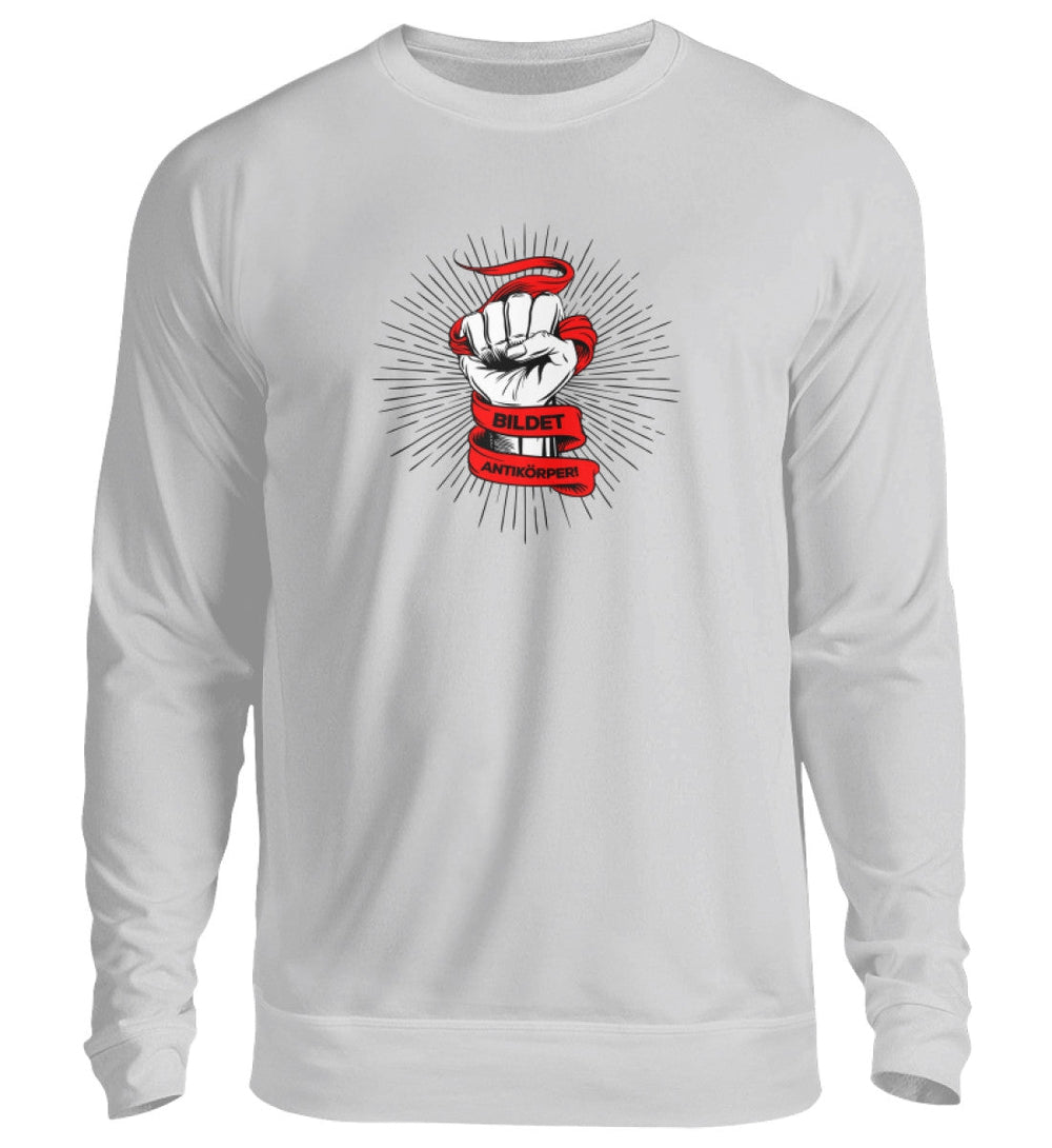 DEMOKR. WIDERSTAND SWEATER MÄDELS • BILDET ANTIKÖRPER! - HELL-HARLEKINSHOP
