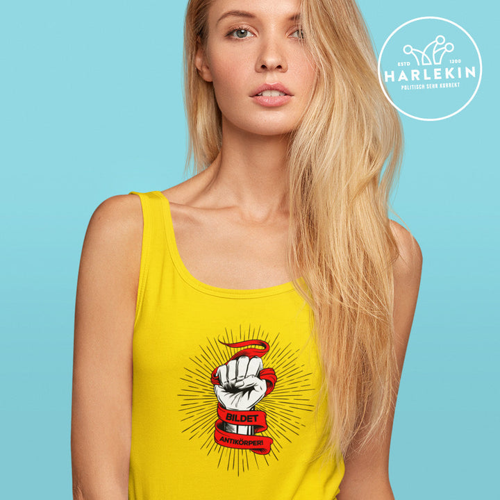 DEMOKR. WIDERSTAND TANK TOP MÄDELS • BILDET ANTIKÖRPER! - HELL-HARLEKINSHOP