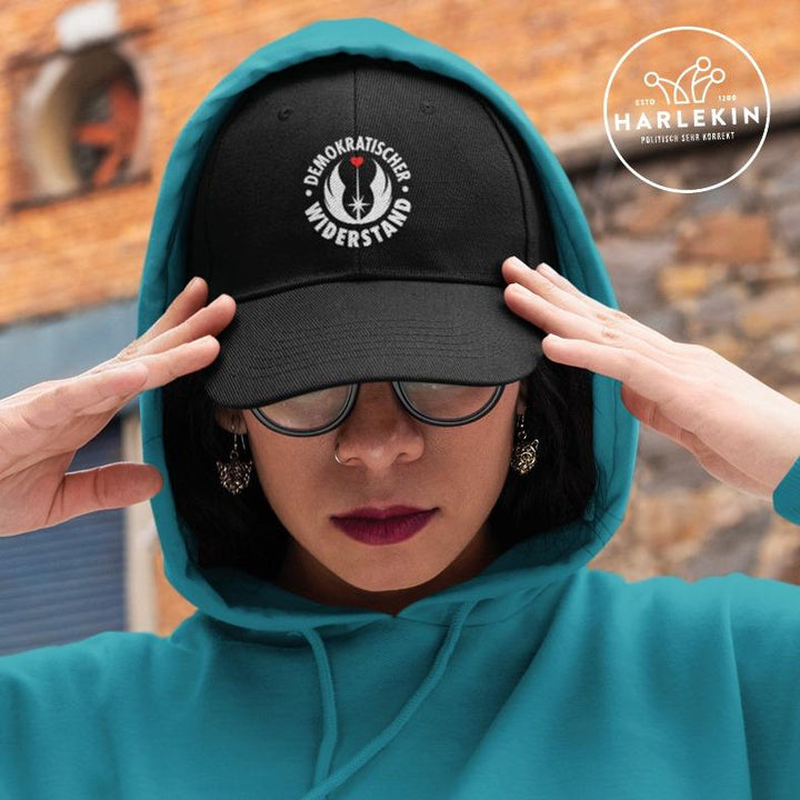 DEMOKRATISCHER WIDERSTAND BASEBALL CAP // EDLER STICK-HARLEKINSHOP