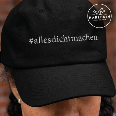 DEZENTE REBELLEN BASEBALL CAP • #ALLESDICHTMACHEN // EDLER STICK-HARLEKINSHOP