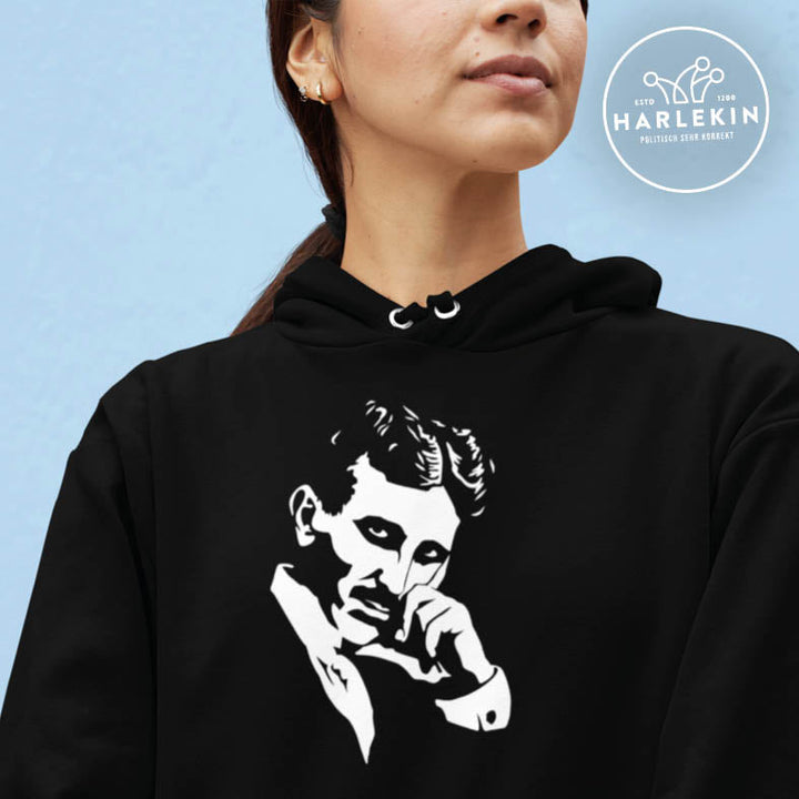 DEZENTE REBELLEN HOODIE MÄDELS • TESLA PORTRAIT-HARLEKINSHOP