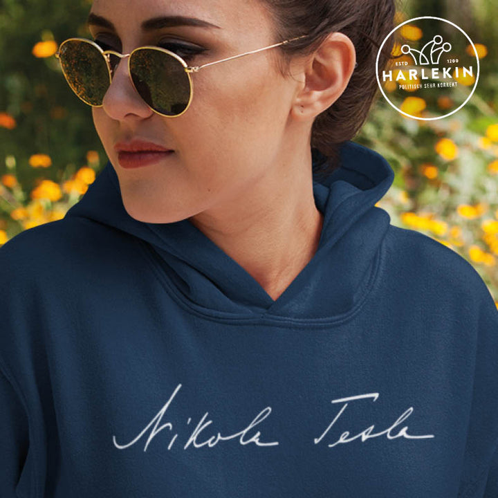 DEZENTE REBELLEN HOODIE MÄDELS • TESLA SIGNATURE-HARLEKINSHOP