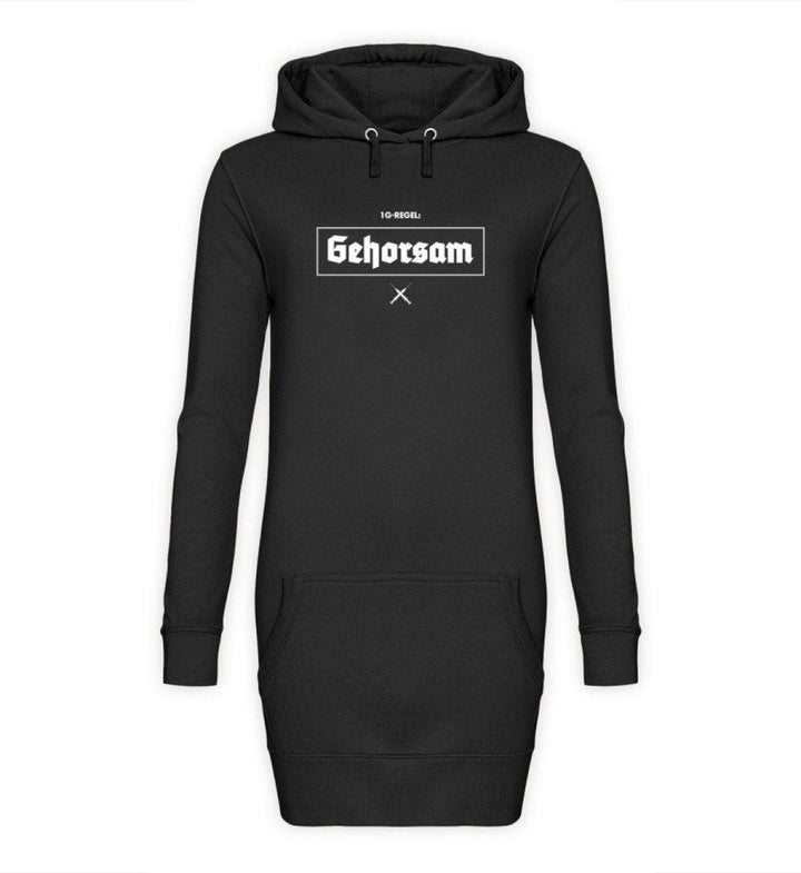 DEZENTE REBELLEN HOODIEKLEID MÄDELS • 1G-REGEL: GEHORSAM!-HARLEKINSHOP