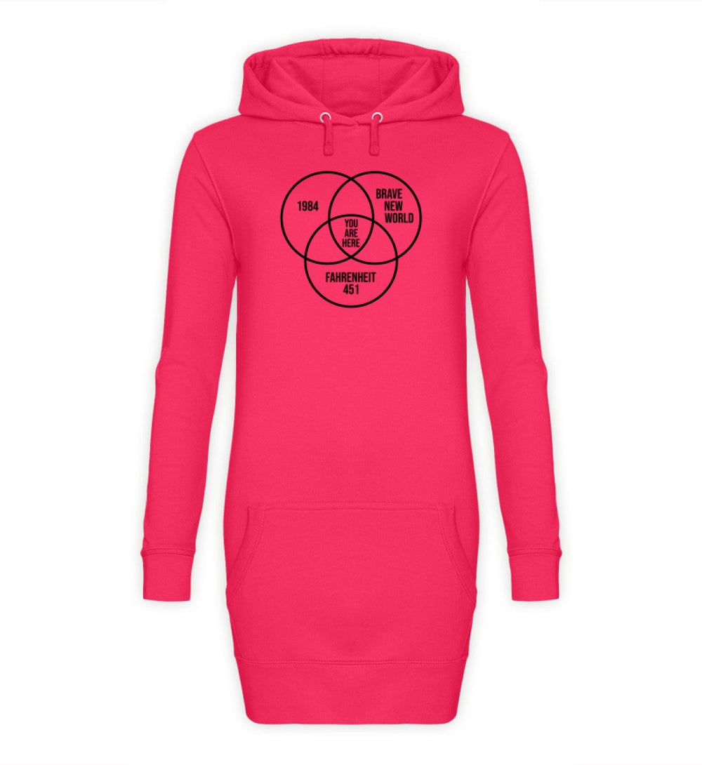 DEZENTE REBELLEN HOODIEKLEID MÄDELS • DYSTOPIE - HELL-HARLEKINSHOP