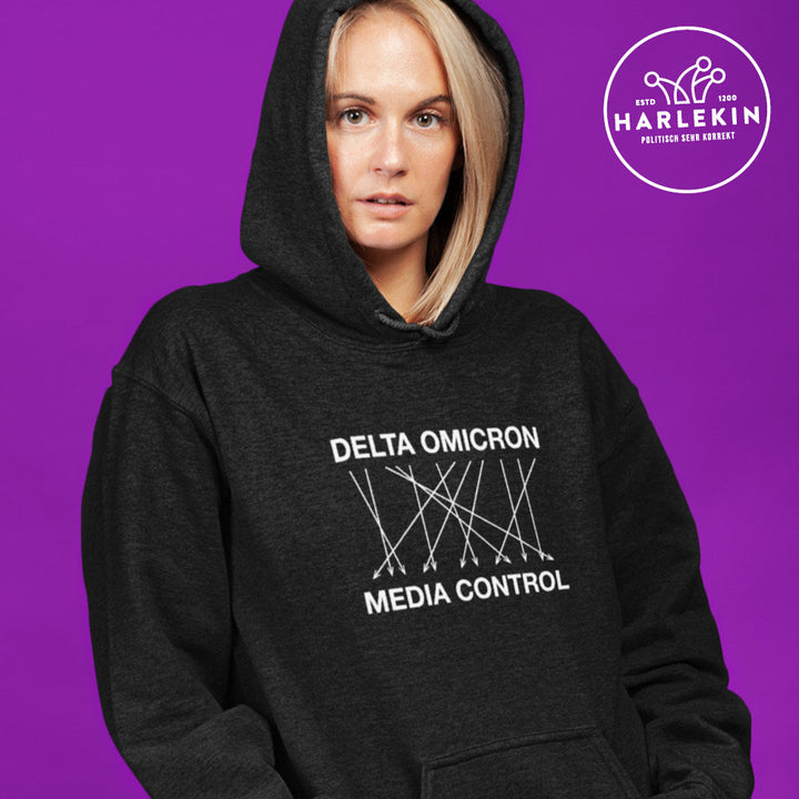 DEZENTE REBELLEN ORGANIC HOODIE MÄDELS • DELTA OMICRON-HARLEKINSHOP