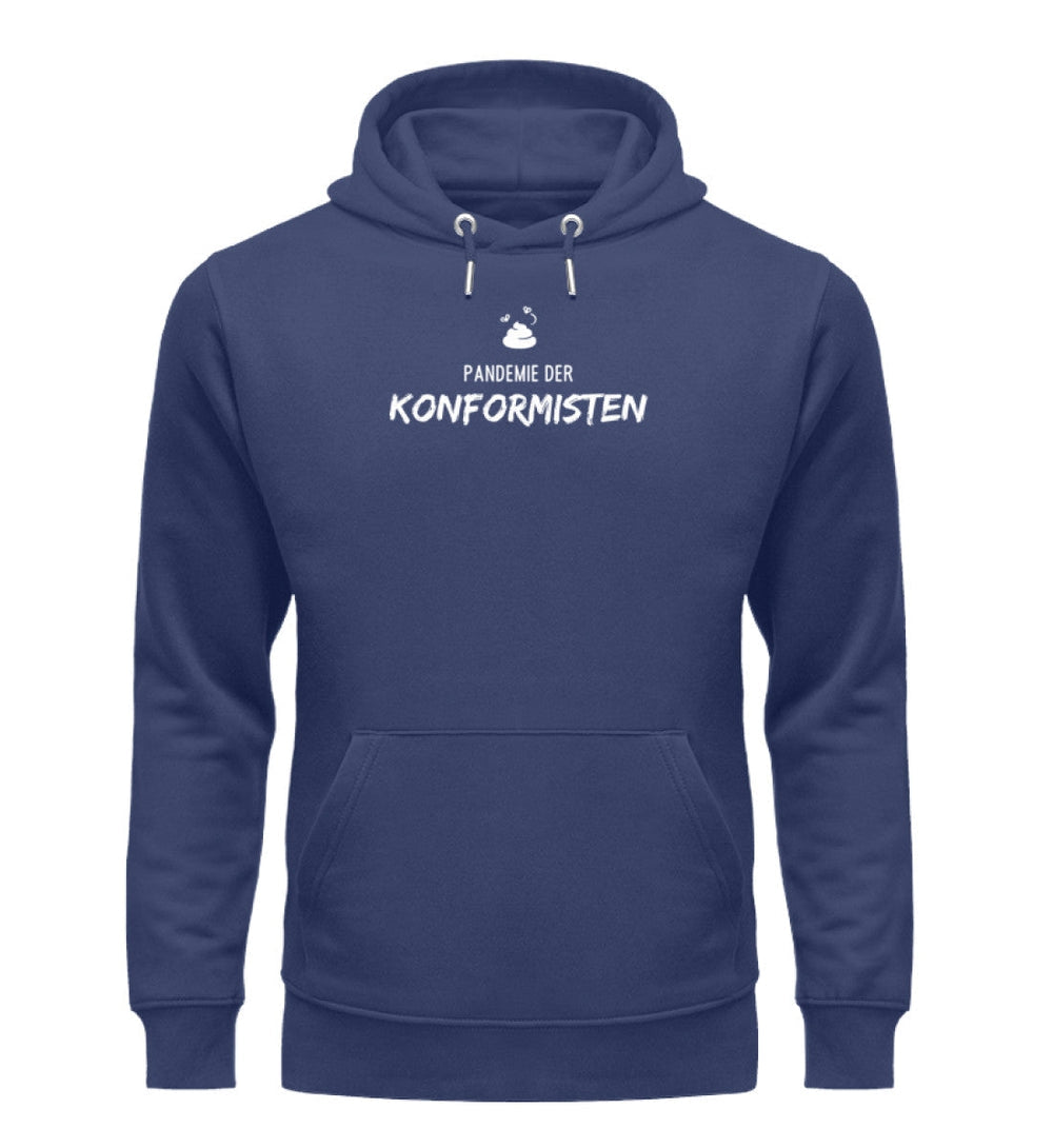 DEZENTE REBELLEN ORGANIC HOODIE MÄDELS • PANDEMIE DER KONFORMISTEN-HARLEKINSHOP