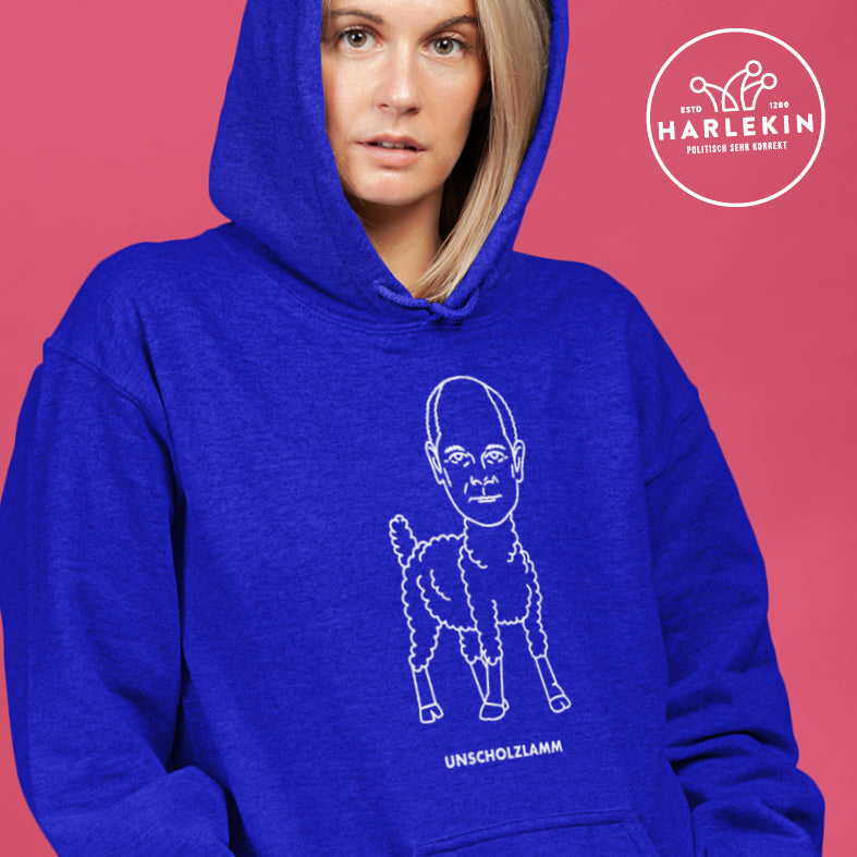 DEZENTE REBELLEN ORGANIC HOODIE MÄDELS • UNSCHOLZLAMM-HARLEKINSHOP