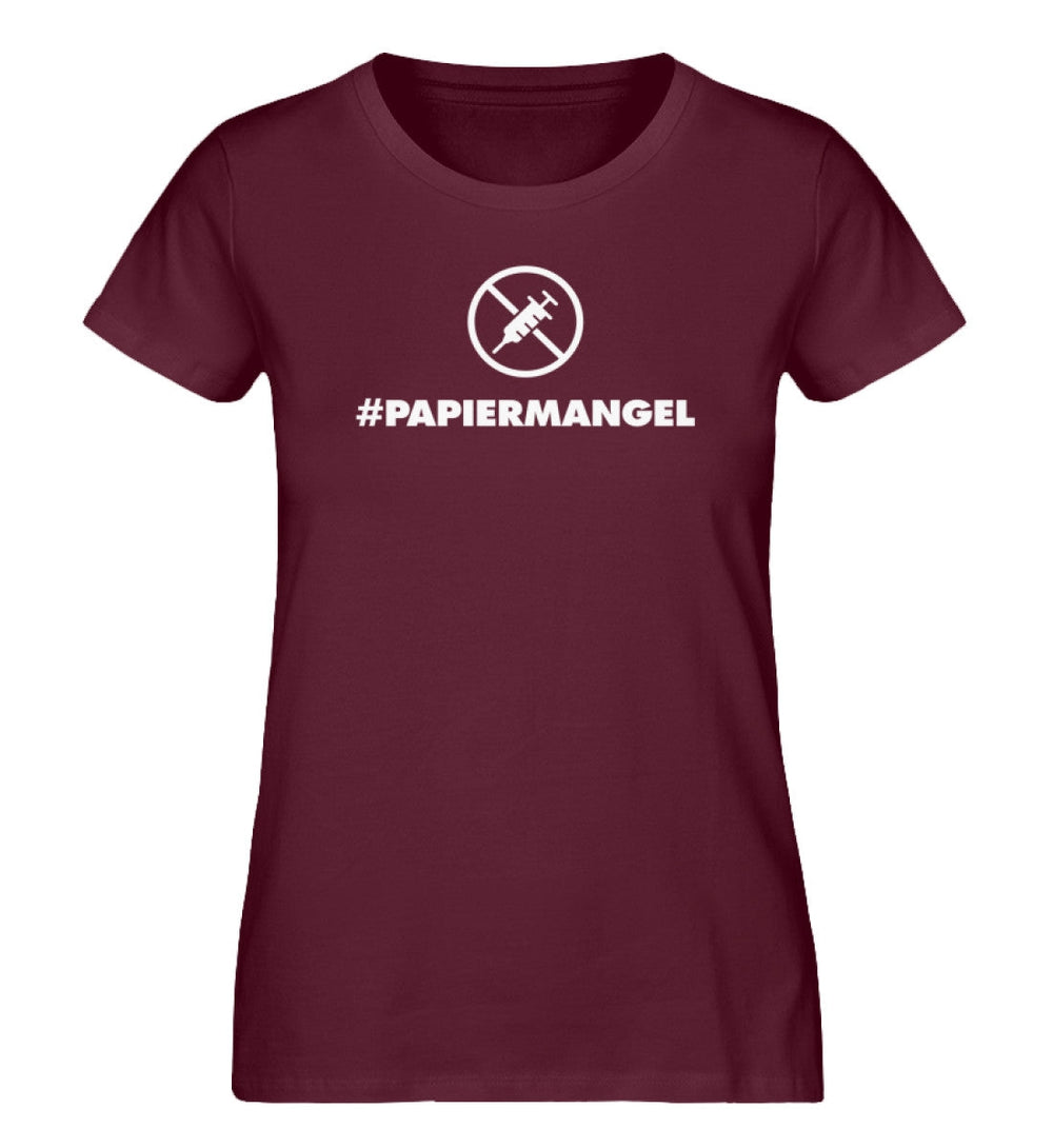 DEZENTE REBELLEN ORGANIC SHIRT MÄDELS • PAPIERMANGEL - DUNKEL-HARLEKINSHOP