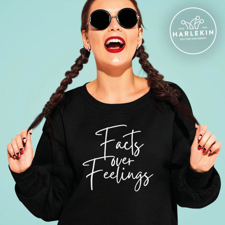 DEZENTE REBELLEN ORGANIC SWEATER MÄDELS • FACTS OVER FEELINGS-HARLEKINSHOP