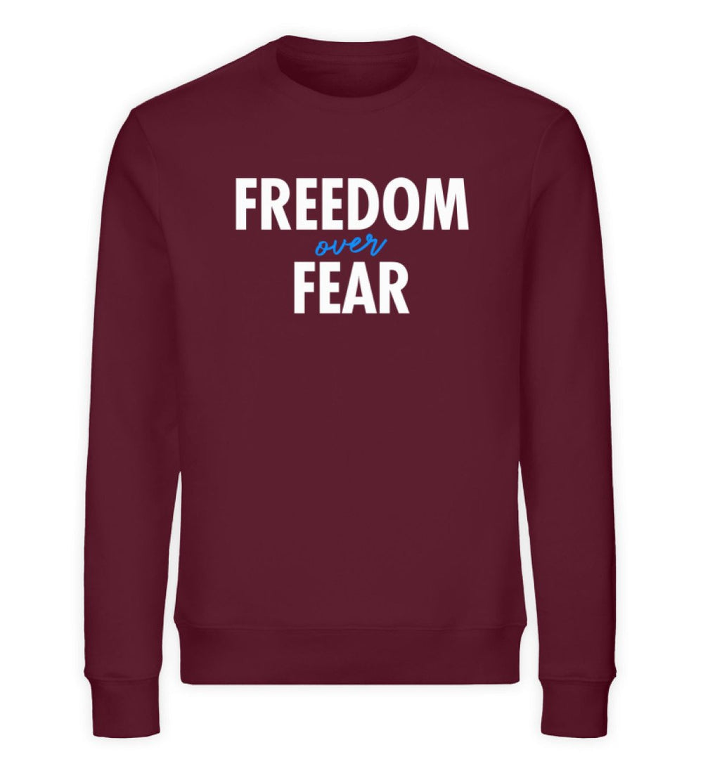 DEZENTE REBELLEN ORGANIC SWEATER MÄDELS • FREEDOM OVER FEAR-HARLEKINSHOP