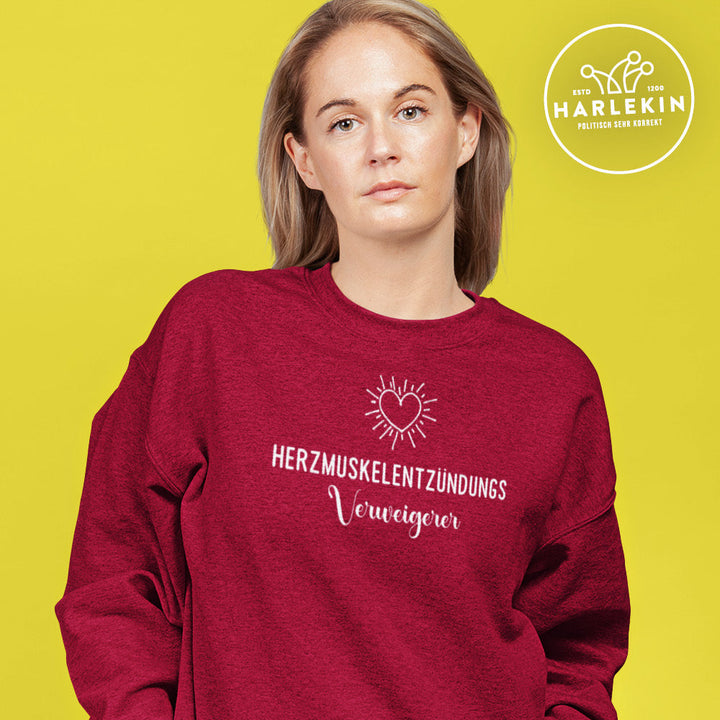 DEZENTE REBELLEN ORGANIC SWEATER MÄDELS • HERZMUSKELENTZÜNDUNGSVERWEIGERER-HARLEKINSHOP