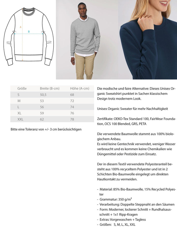 DEZENTE REBELLEN ORGANIC SWEATER MÄDELS • PANDEMIE DER KONFORMISTEN-HARLEKINSHOP