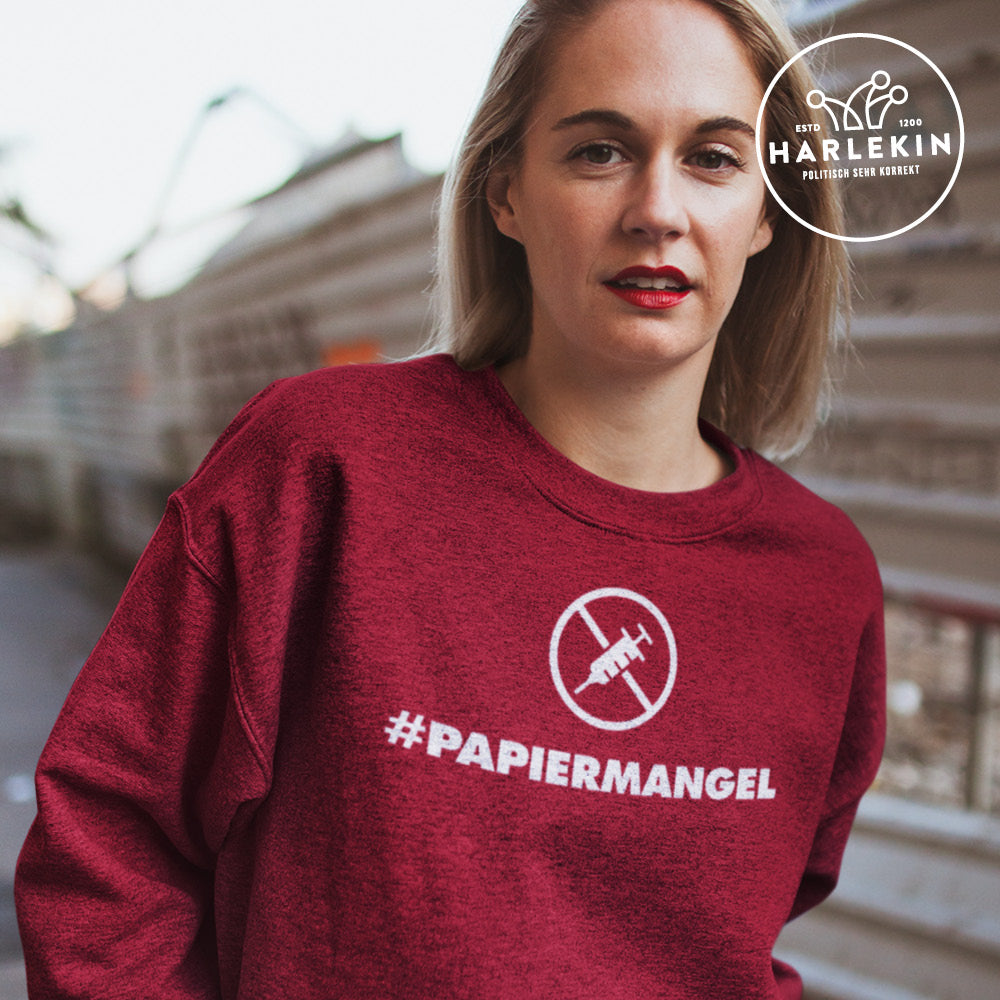 DEZENTE REBELLEN ORGANIC SWEATER MÄDELS • PAPIERMANGEL - DUNKEL-HARLEKINSHOP