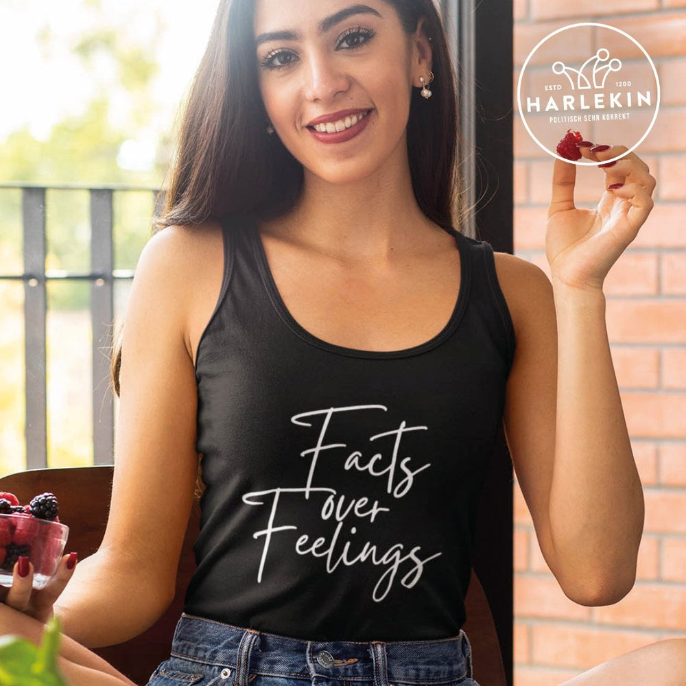 DEZENTE REBELLEN ORGANIC TANK TOP MÄDELS • FACTS OVER FEELING-HARLEKINSHOP