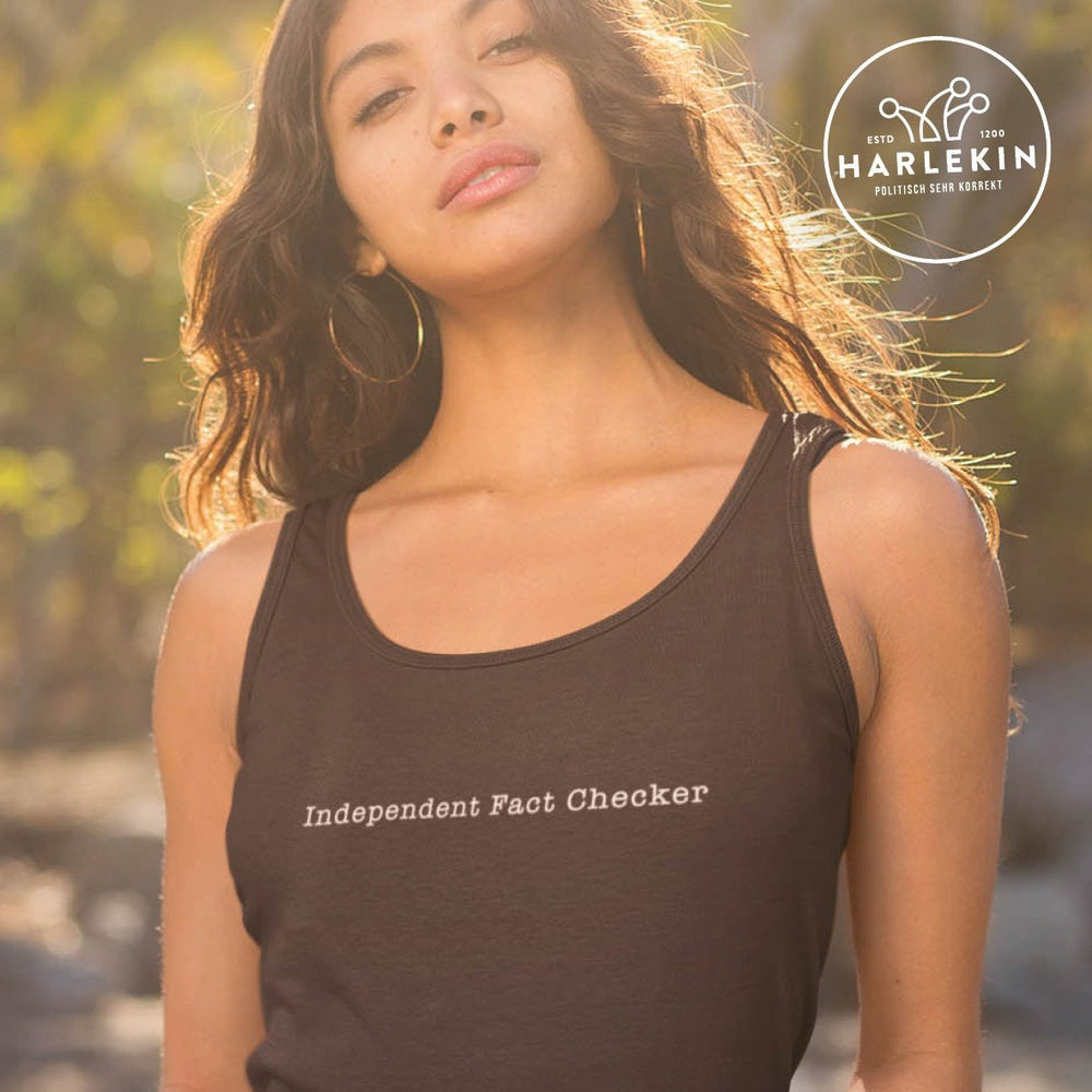 DEZENTE REBELLEN ORGANIC TANK TOP MÄDELS • INDEPENDENT FACT CHECKER-HARLEKINSHOP