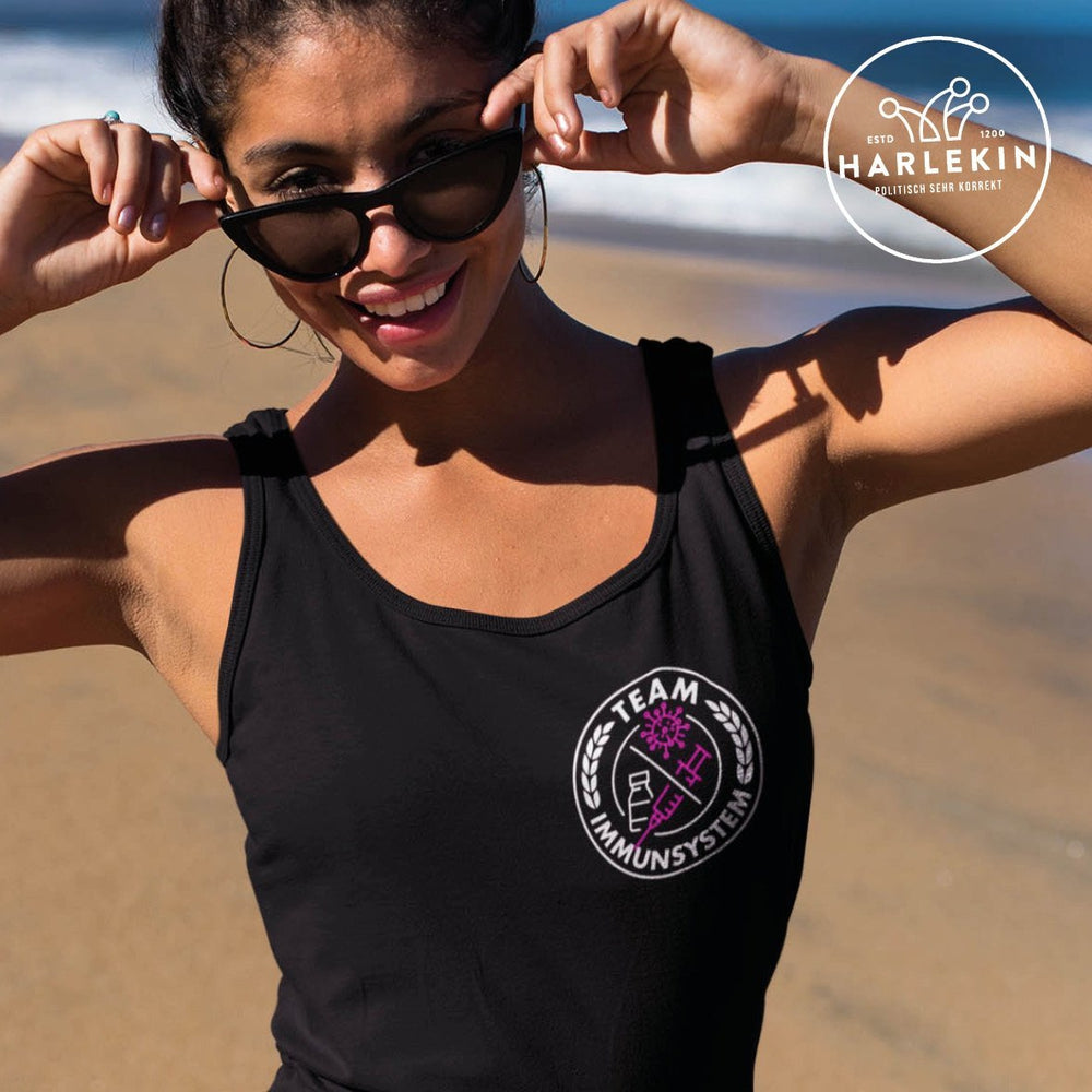 DEZENTE REBELLEN ORGANIC TANK TOP MÄDELS • TEAM IMMUNSYSTEM-HARLEKINSHOP