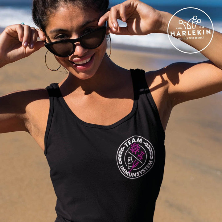 DEZENTE REBELLEN ORGANIC TANK TOP MÄDELS • TEAM IMMUNSYSTEM-HARLEKINSHOP