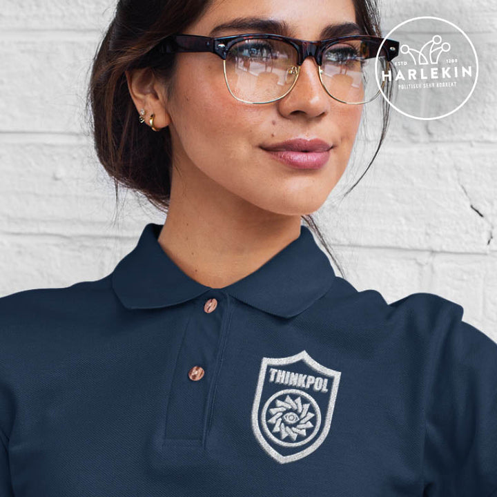 DEZENTE REBELLEN POLOSHIRT MÄDELS / EDLER STICK • THINKPOL-HARLEKINSHOP