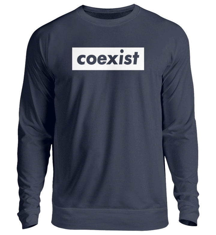 DEZENTE REBELLEN SWEATER MÄDELS • COEXIST - DUNKEL-HARLEKINSHOP