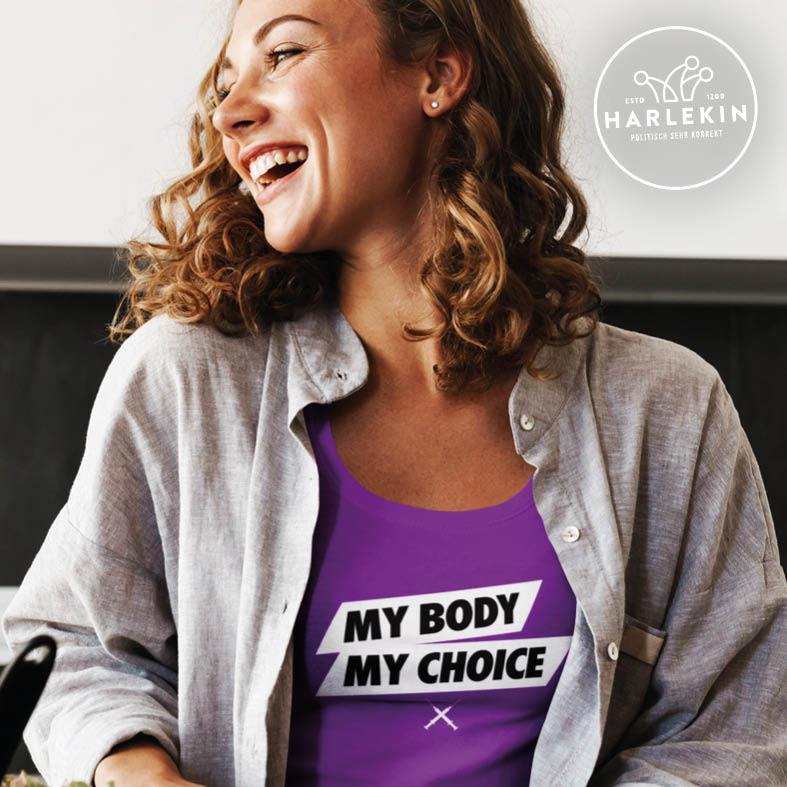 DEZENTE REBELLEN TANK TOP MÄDELS • MY BODY MY CHOICE-HARLEKINSHOP