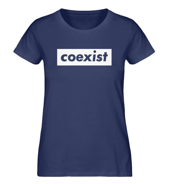 DEZENTE REBRELLEN ORGANIC SHIRT MÄDELS • COEXIST - DUNKEL-HARLEKINSHOP