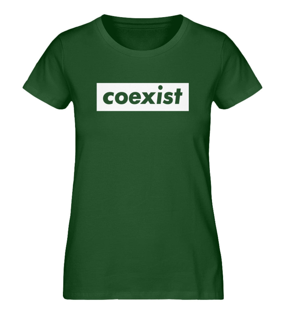 DEZENTE REBRELLEN ORGANIC SHIRT MÄDELS • COEXIST - DUNKEL-HARLEKINSHOP