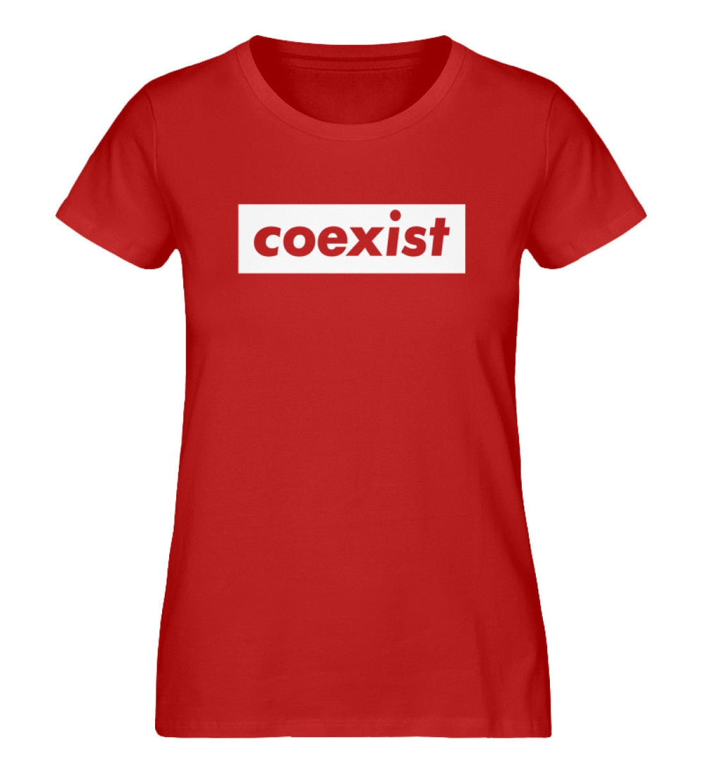 DEZENTE REBRELLEN ORGANIC SHIRT MÄDELS • COEXIST - DUNKEL-HARLEKINSHOP