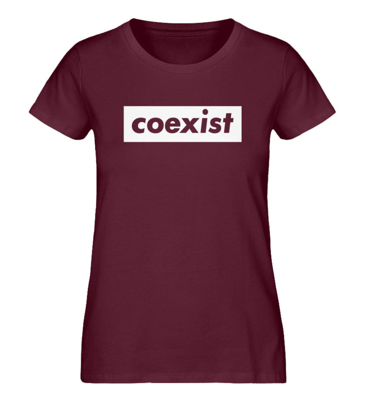 DEZENTE REBRELLEN ORGANIC SHIRT MÄDELS • COEXIST - DUNKEL-HARLEKINSHOP