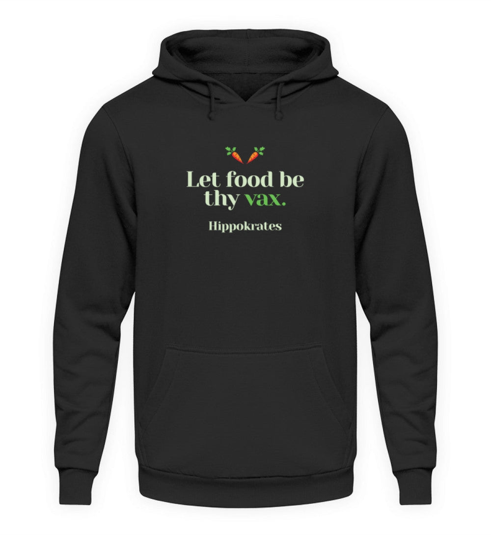 DIE MÖHRE: GRÜNZEUG HOODIE MÄDELS • FOOD & VAX / HIPPOKRATES - DUNKEL-HARLEKINSHOP