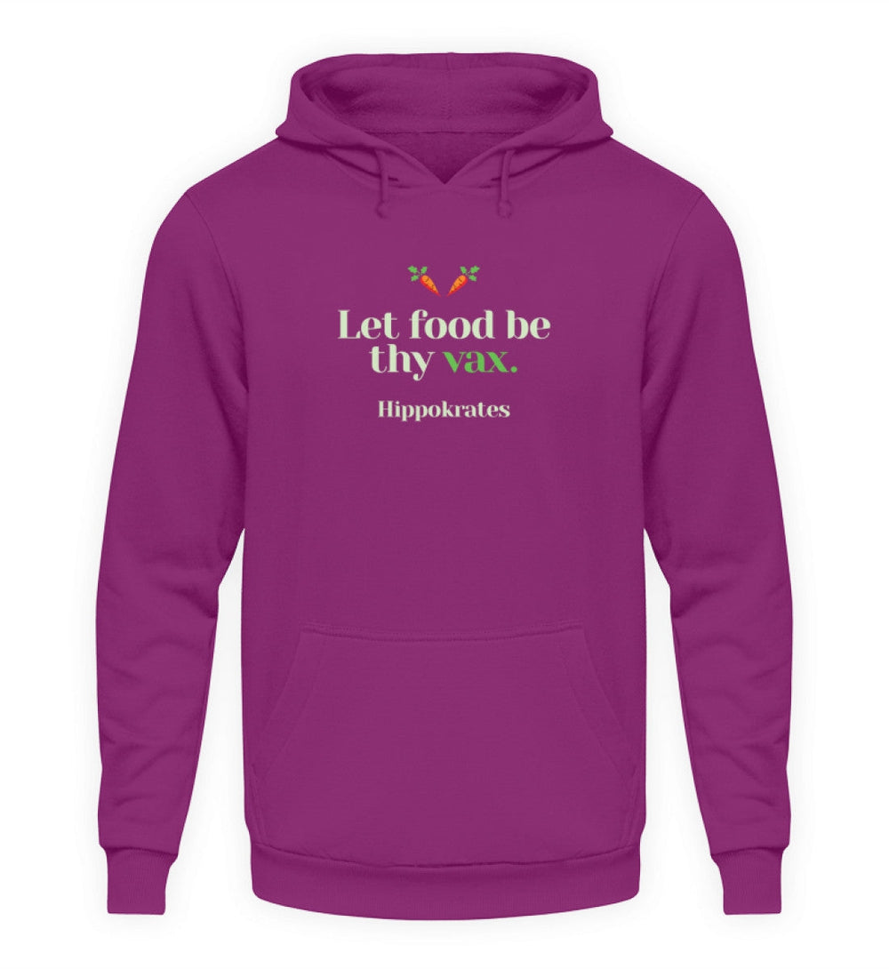 DIE MÖHRE: GRÜNZEUG HOODIE MÄDELS • FOOD & VAX / HIPPOKRATES - DUNKEL-HARLEKINSHOP
