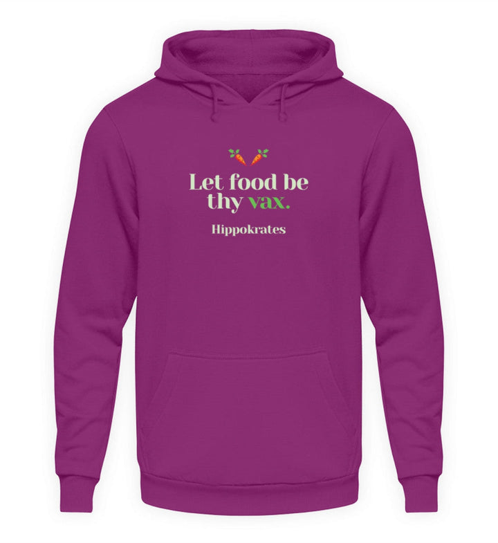 DIE MÖHRE: GRÜNZEUG HOODIE MÄDELS • FOOD & VAX / HIPPOKRATES - DUNKEL-HARLEKINSHOP