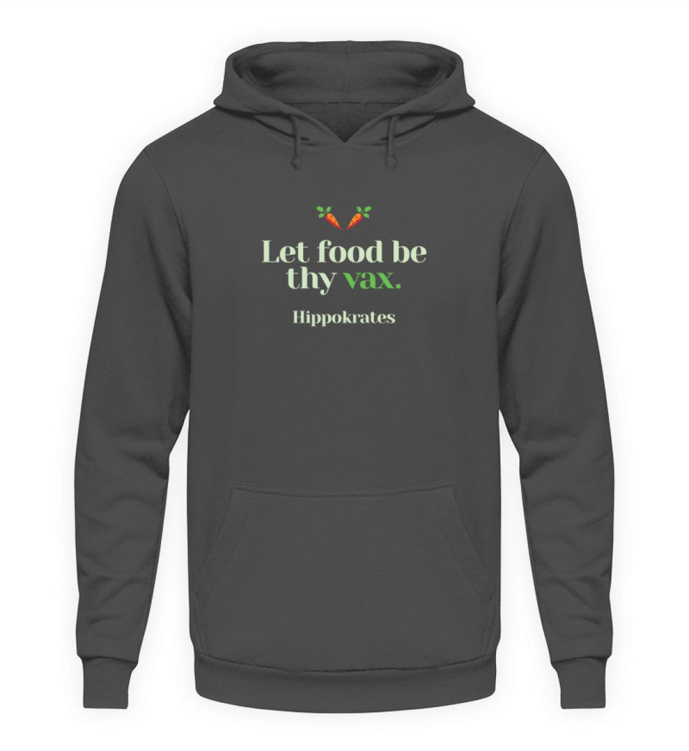 DIE MÖHRE: GRÜNZEUG HOODIE MÄDELS • FOOD & VAX / HIPPOKRATES - DUNKEL-HARLEKINSHOP