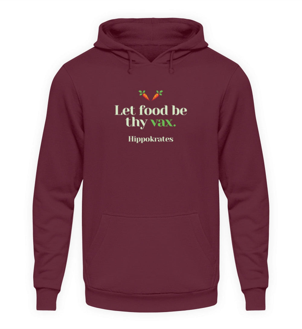 DIE MÖHRE: GRÜNZEUG HOODIE MÄDELS • FOOD & VAX / HIPPOKRATES - DUNKEL-HARLEKINSHOP