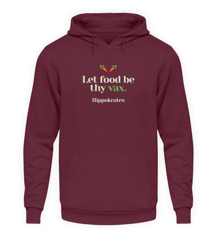 DIE MÖHRE: GRÜNZEUG HOODIE MÄDELS • FOOD & VAX / HIPPOKRATES - DUNKEL-HARLEKINSHOP